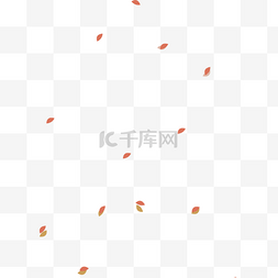 漂浮的的图案图片_红色的叶子