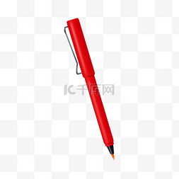 一支红色画笔插图