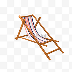 海边休息图片_沙滩椅休闲椅免抠素材