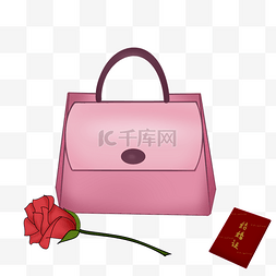 粉色爱心玫瑰图片_情人节礼物结婚证玫瑰
