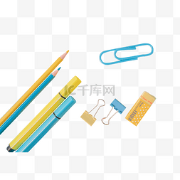 铅笔彩色铅笔图片_用品橡皮夹子彩色铅笔