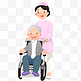 一个护士推着老人