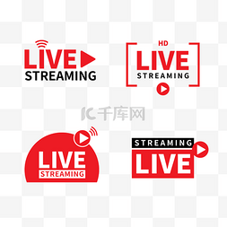 LIVE图片_live streaming播放框图形