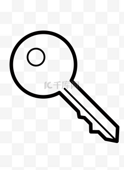 开锁钥匙图片_卡通钥匙黑色图标