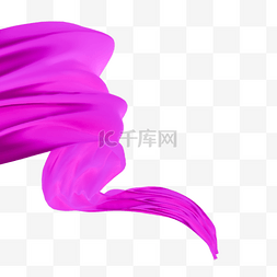 淡紫色舞动的丝带