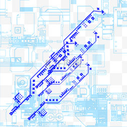 科技纹路纹路图片_矢量创意浅灰科技树造型芯片纹路