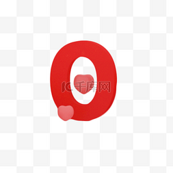 红色的英文字母图片_红色美丽好看的字母O
