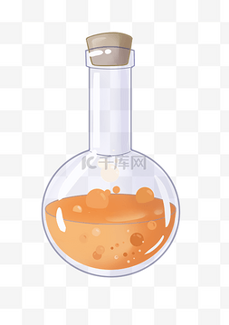 化学烧瓶装饰插画