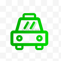 绿色汽车图标免抠图