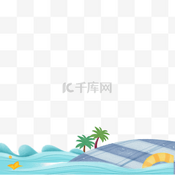 蓝色的运动图片_蓝色的沙滩和海洋免抠图