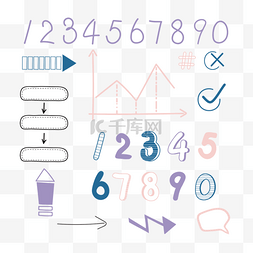 学校数学教育信息符号图表涂鸦素