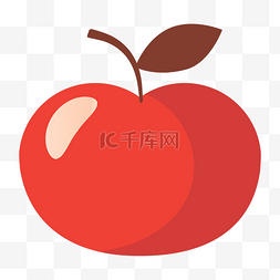 红色水果矢量图图片_红色圆弧苹果食物元素