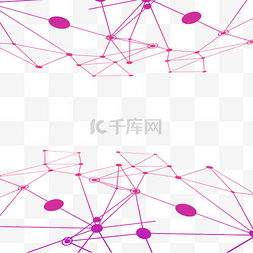 科技不规则点线图片_红紫色扁平渐变不规则线性点线科