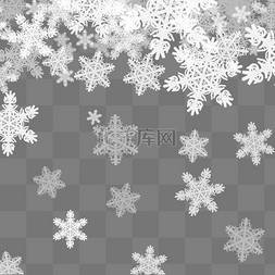 六角雪花图片_白色透明的奇异雪花边框