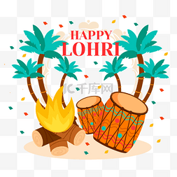 印度lohri篝火节活动