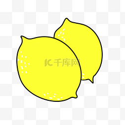 夏天柠檬手绘清新卡通可爱免抠素