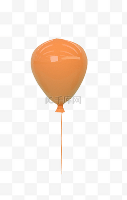 热气球橙色图片_C4D橙色气球