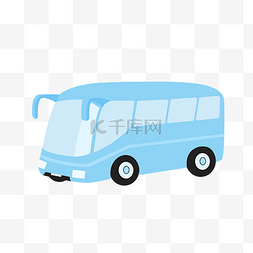 蓝色巴士交通工具