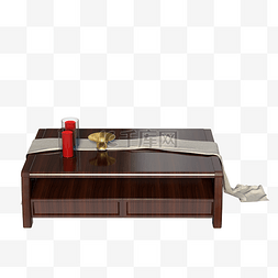 深色桌面图片_实木家具木制茶几和装饰物