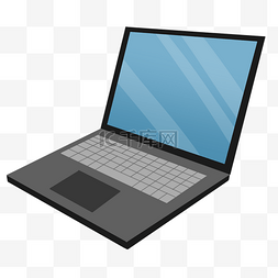 蓝色屏幕笔记本电脑