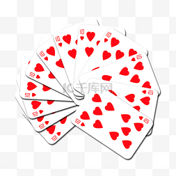 纸牌红桃图片_红桃10 纸牌扑克牌