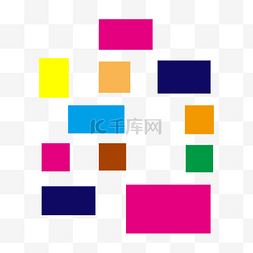 紫色长方形图片_彩色方块PPT教学图标