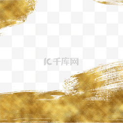 边框抽象图片_水墨与金色质感背景
