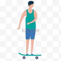 矢量彩色滑板图片_彩色创意滑板男士元素