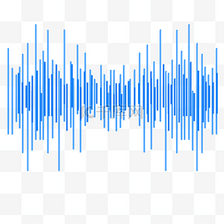 蓝色波纹图片_蓝色声波竖线