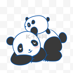 动物亲子组合之熊猫