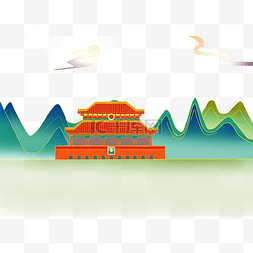 中式建筑风景图片_北京天安门地标建筑