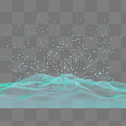 创意粒子点线手势图片_地形空间纹理科技智能魔幻数据光