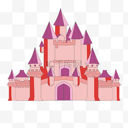 精美粉色卡通城堡