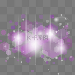 科技风格粉紫色透明悬浮光效