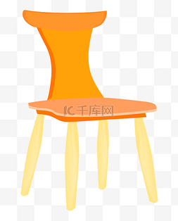 休闲橙色图片_黄色休闲椅子插画