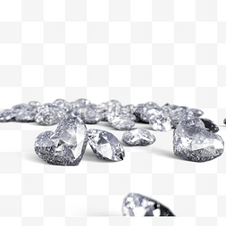 爱心形状钻石3d元素