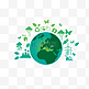 绿色地球插画