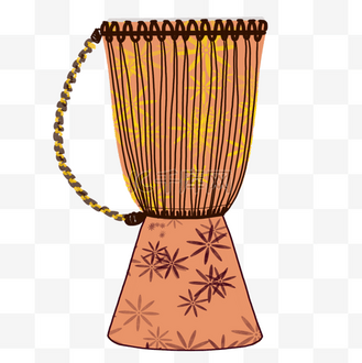 音乐手鼓装饰插画