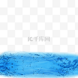 蓝色矿泉水水面