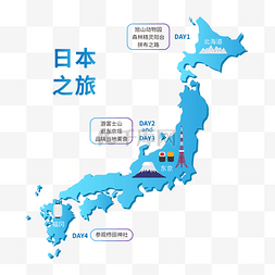 日本旅游路线图