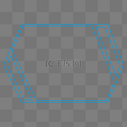 科技感炫酷边框图片_简约科技感蓝色炫酷边框标题框矢