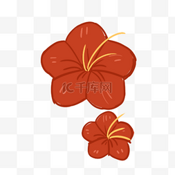 红色纹理花朵图片_红色植物花朵元素