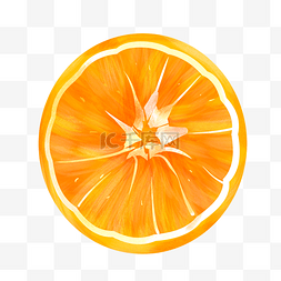 水果切片橙子图片_卡通切片橙子