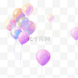 生日气球图片_【元素】生日装饰小金星气球
