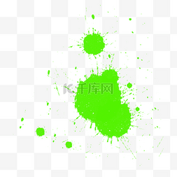 绿色墨迹喷溅