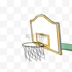 篮球框图片_卡通篮球蓝免扣图