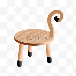 可爱木质椅子
