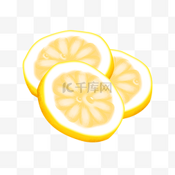 免扣卡通水果柠檬片