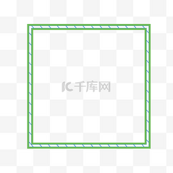 简约绿色方形边框图片_绿色简约线条斜纹简约边框