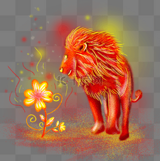 梦幻野生动物狮子花